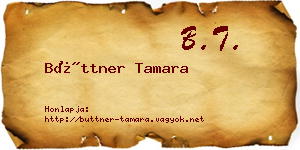 Büttner Tamara névjegykártya
